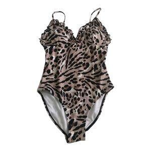 Leopard Print One Piece Swimsuit